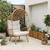 37" Beige Metal Outdoor Egg Chair with Beige Cushion