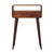 24" Chestnut Solid Wood Console Table With Shelf And Drawer
