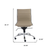 Taupe and Silver Adjustable Swivel Faux Leather Rolling Conference Office Chair