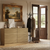 47" Oak Solid Wood Console Accent Cabinet With Six Drawers