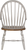 Sunset Trading Country Grove Windsor Spindleback Dining Chair with Arms | Fully Assembled Kitchen Armchair| Modern Farmhouse Minimalist Country Cottage | Distressed Gray and Brown Wood