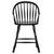 Sunset Trading Black Cherry Selections 24" Windsor Barstool with Arms | Counter Height Stool | Antique Black | Set of 2