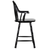 Sunset Trading Black Cherry Selections 24" Windsor Barstool with Arms | Counter Height Stool | Antique Black | Set of 2
