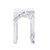 18" White Concrete Square Sled End Table