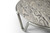 43" Gray and Silver Wood and Stainless Steel Round Coffee Table