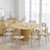 60" Natural Solid Wood Pedestal Base Round Top Dining Table