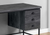24" Gray and Black Computer Desk With Three Drawers