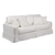 Sunset Trading Americana Replacement Slipcover Only for Box Cushion Track Arm Sofa | Performance Fabric Washable Water-Resistant Stain-Proof | White