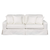 Sunset Trading Americana Replacement Slipcover Only for Box Cushion Track Arm Sofa | Performance Fabric Washable Water-Resistant Stain-Proof | White