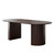 79" Walnut Wood Double Pedestal Base Oval Dining Table
