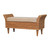 40" Brown Solid Wood Storage Bench With Cabinet