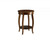 24" Brown Solid Wood Round End Table With Shelf