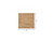 22" Natural and Black Solid Wood Square Block End Table