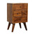 24" Brown Solid Wood Two Drawer Nightstand