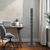 60" Dark Gray Metal Ten Shelf Modern Tower Bookcase