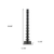 60" Dark Gray Metal Ten Shelf Modern Tower Bookcase