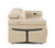 73" Cream and Black Italian Leather Power Reclining Loveseat