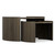 Set Of Two Ash Gray Solid Wood Round Solid Nested Coffee Tables