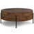 38" Brown Solid Wood Round Solid Coffee Table