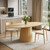 67" Natural Wood Double Pedestal Base Oval Dining Table