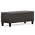 48" Brown and Dark Brown Leather Ottoman With Storage