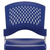 Set of Four Navy Blue and Silver Plastic Office Chair