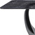 94" Black Glass and Metal Cross Leg Base Dining Table