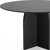 52" Black Solid Wood Pedestal Base Round Top Dining Table