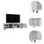 Valdivia Tv Stand for TVs up to 70, Four Open Shelves, Five Legs
