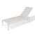 60" Silver Aluminum Six Position Adjustable Outdoor Chaise Lounge
