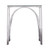 Homeroots Living Room 22 Inch Chrome Glass and Iron Square End Table