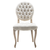 French Vintage Tufted Button Performance Fabric Dining Chair 