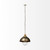 Homeroots Lighting Rustic Gold Tone Metal Dome Hanging Light