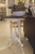 Sunset Trading Cottage Round Accent End Table | Distressed White/Raftwood Brown Solid Wood | Fully Assembled