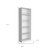 Set of Three White Wood Five Tier Modular Bookcase with Two Doors