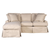 Sunset Trading Horizon Replacement Slipcover Only for T-Cushion Sectional Sofa with Chaise | Performance Fabric Washable Water-Resistant Stain-Proof | Tan