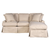 Sunset Trading Horizon Replacement Slipcover Only for T-Cushion Sectional Sofa with Chaise | Performance Fabric Washable Water-Resistant Stain-Proof | Tan