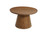 Five Piece Brown Round Solid Wood Dining Set with Four Chairs