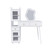 39" White Wood Mirrored Three Drawer Vanity Table And Lights