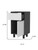 28" Dark Gray Wood One Drawer Nightstand