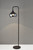 64" Black Task Floor Lamp With Black Bowl Shade - 4512839455372
