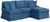 Sunset Trading Horizon Replacement Slipcover Only for T-Cushion Sectional Sofa with Chaise | Indigo Blue