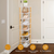 8 Tier Entryway Wooden Shoe Rack Vertical Shoe Shelf Stand