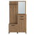 Parker Mirrored Tree Hall with Hangers, Three Shelves, Two Cabinets