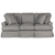 Sunset Trading Horizon Replacement Slipcover Only for T-Cushion Sofa | Performance Fabric Washable Water-Resistant Stain-Proof | Gray
