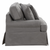 Sunset Trading Horizon Replacement Slipcover Only for T-Cushion Sofa | Performance Fabric Washable Water-Resistant Stain-Proof | Gray
