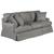 Sunset Trading Horizon Replacement Slipcover Only for T-Cushion Sofa | Performance Fabric Washable Water-Resistant Stain-Proof | Gray