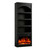 70" Black Wood Four Tier USB Bookcase