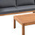 Four Piece Brown and Gray Solid Wood Upholstered Cushions Sofa Seating Group With Table