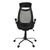 Black Polyester Seat Swivel Adjustable Task Chair Mesh Back Plastic Frame